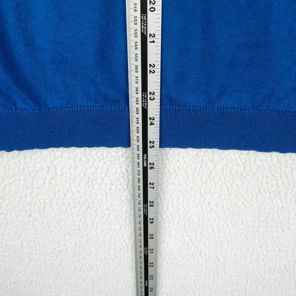 Awearness Kenneth Cole Sweater Mens Extra Large Blue Merino Wool Crew Stretch - Picture 5 of 8